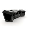 Front view of the Desk V3 Acoustic 104RU-A in black finish